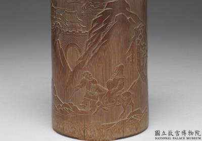 图片[3]-Carved bamboo brush holder depicting human figures, Qing dynasty (1644-1911)-China Archive